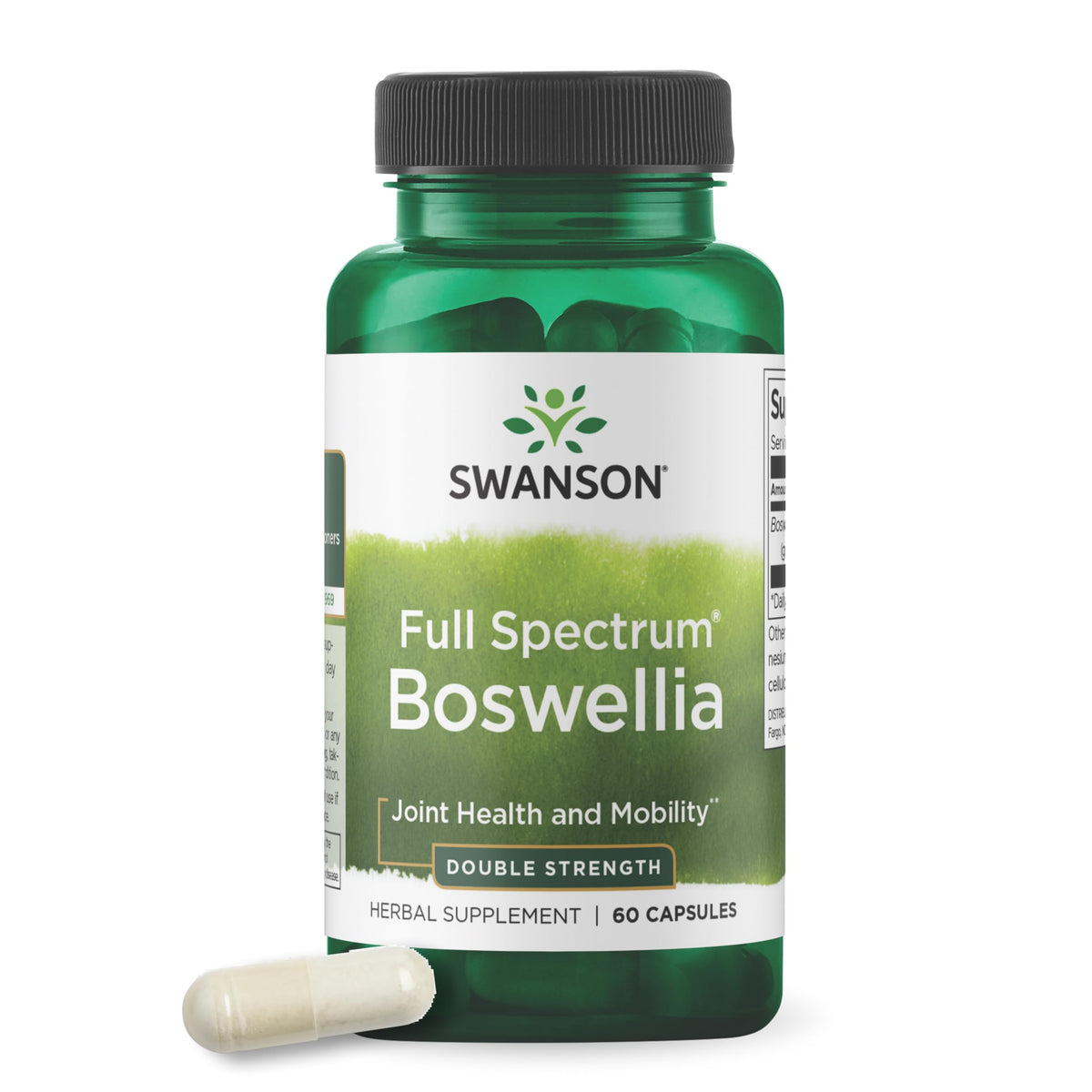 Swanson Boswellia Serrata bottle front for active lifestyle joint support.