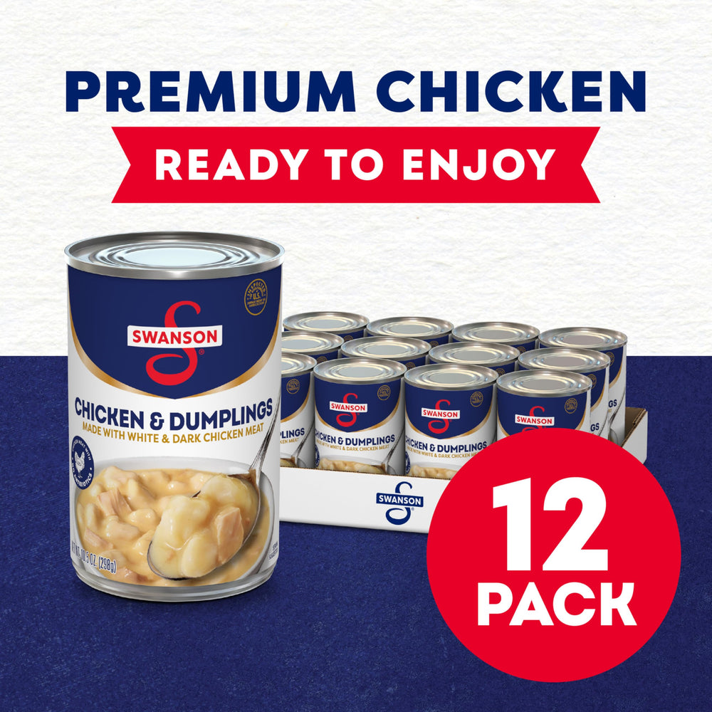 Swanson creamy sauce with white and dark meat chunks, ready in minutes