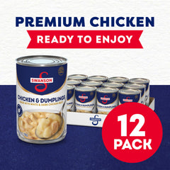 Swanson creamy sauce with white and dark meat chunks, ready in minutes