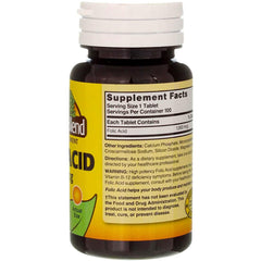 Swanson Folic Acid gluten-free label highlighting gluten-free formulation