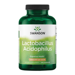 Swanson Lactobacillus Acidophilus bottle for daily digestive support.
