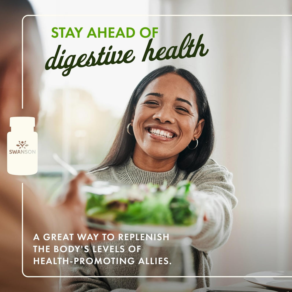 Swanson Lactobacillus Acidophilus capsules closeup for easy daily use.
