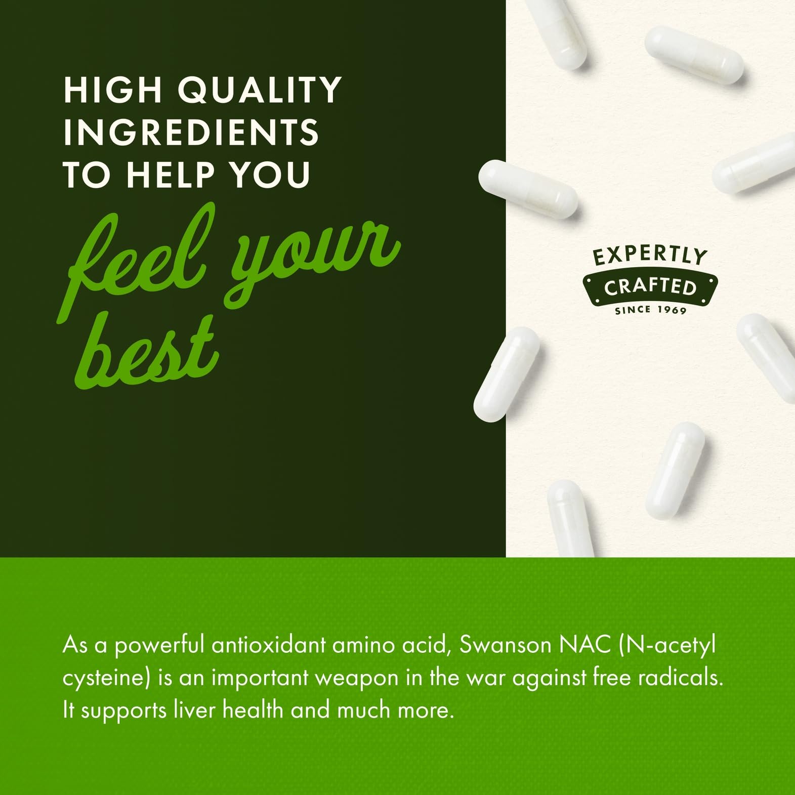 Swanson NAC with liver-friendly graphics representing detox and cellular support.