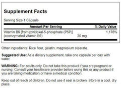 Swanson P-5-P bottle label close-up highlighting quality and potency