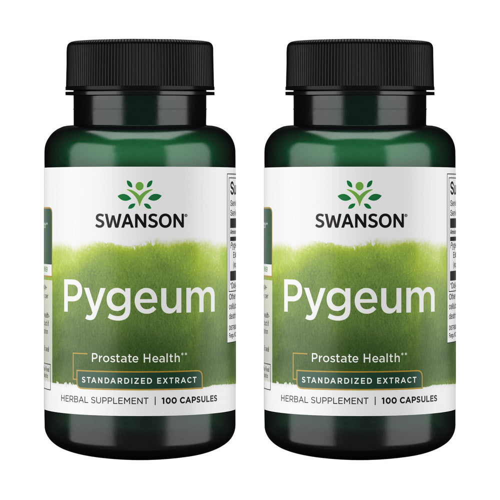 Swanson Pygeum bottle with 125 mg serving for daily urinary support.