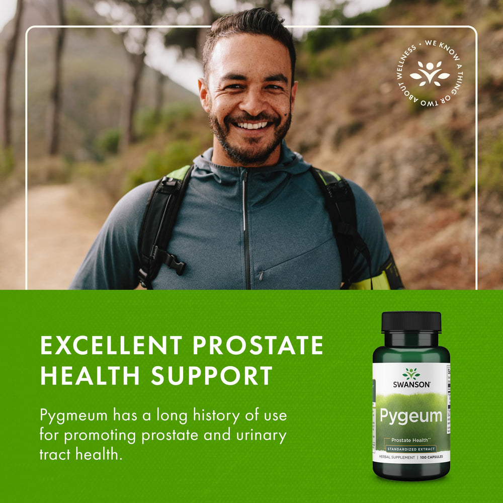 Daily routine with Swanson Pygeum supporting bladder comfort.