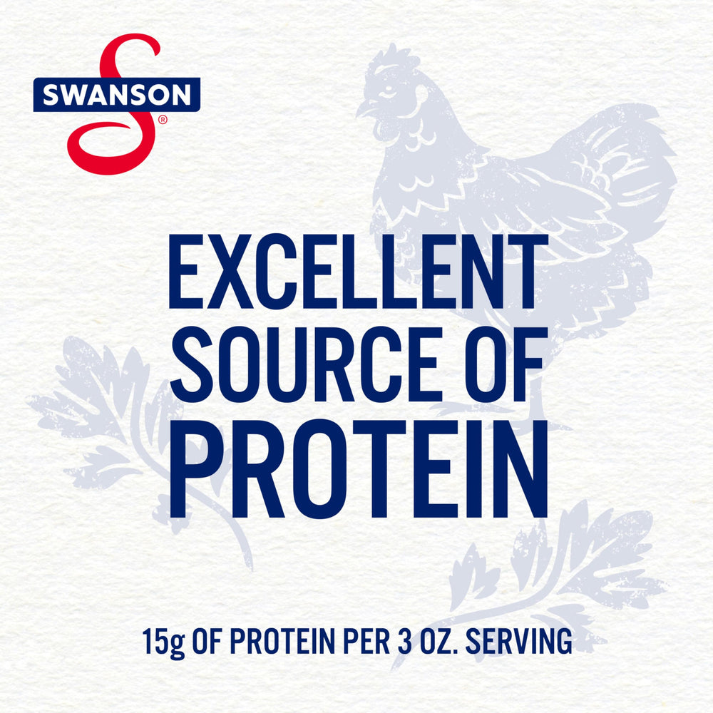 Swanson S antibiotic-free, MSG-free white chicken with no artificial flavors.