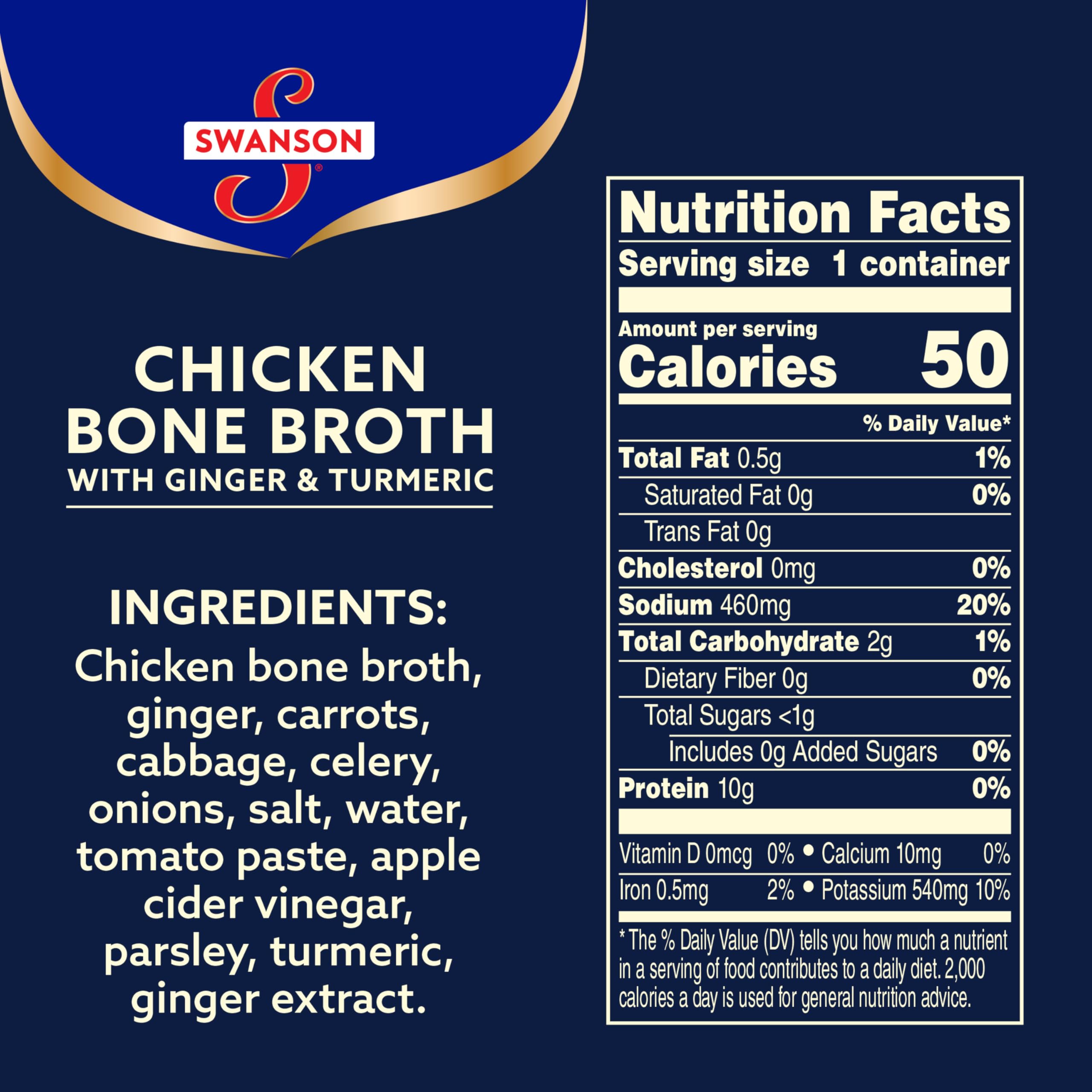 Swanson Sipping Chicken Bone Broth microwavable cup ready to heat and enjoy.