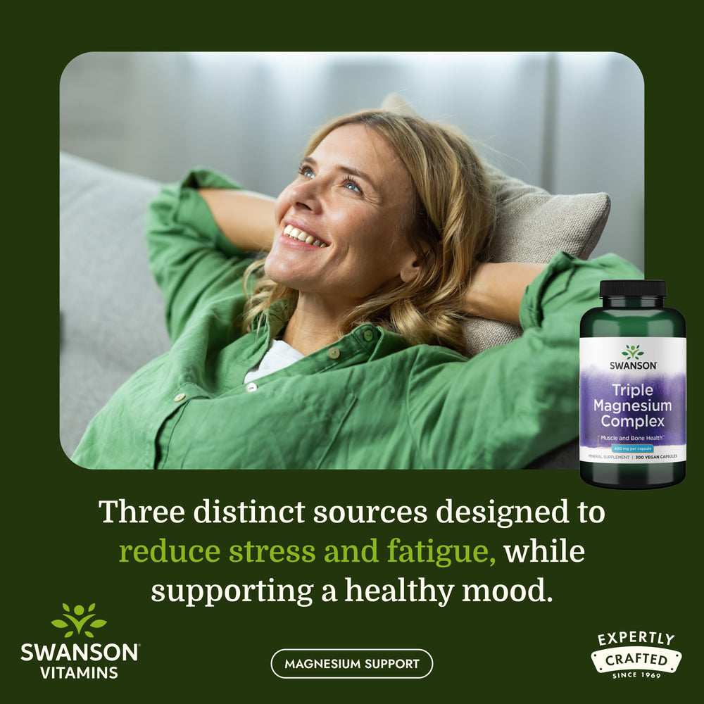 Closeup of Swanson magnesium capsules for easy daily intake