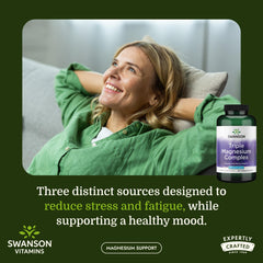 Closeup of Swanson magnesium capsules for easy daily intake