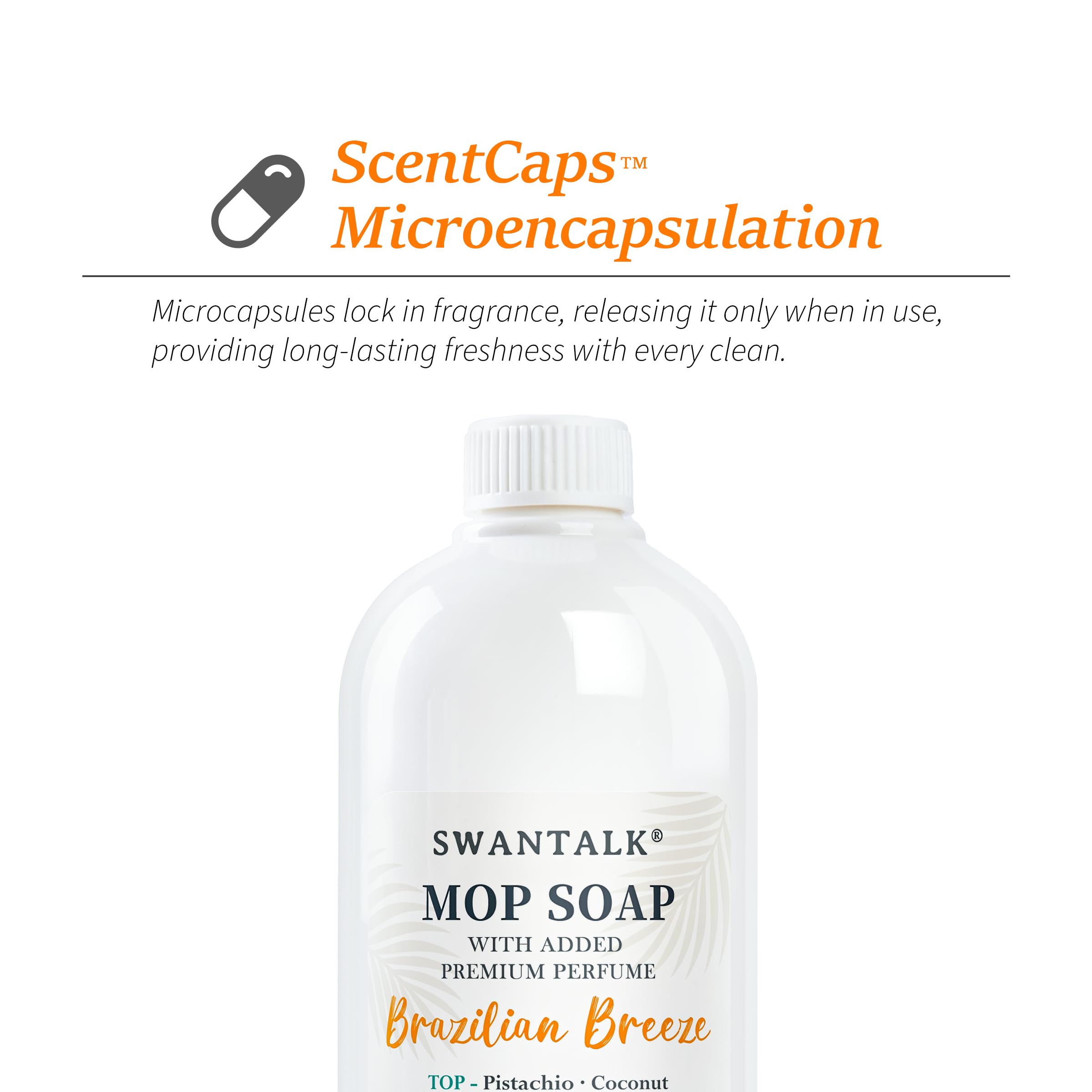 SWANTALK Mop Soap action of floor cleaning on a sealed surface,