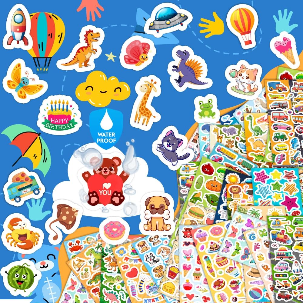 SWARKOL 48-sheets stickers hearts—cute motivators for crafts and classroom activities.
