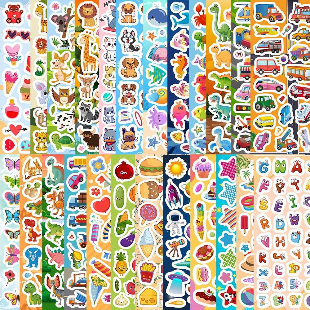 SWARKOL 48-sheets stickers pets—playful designs for memory books and gift bags.