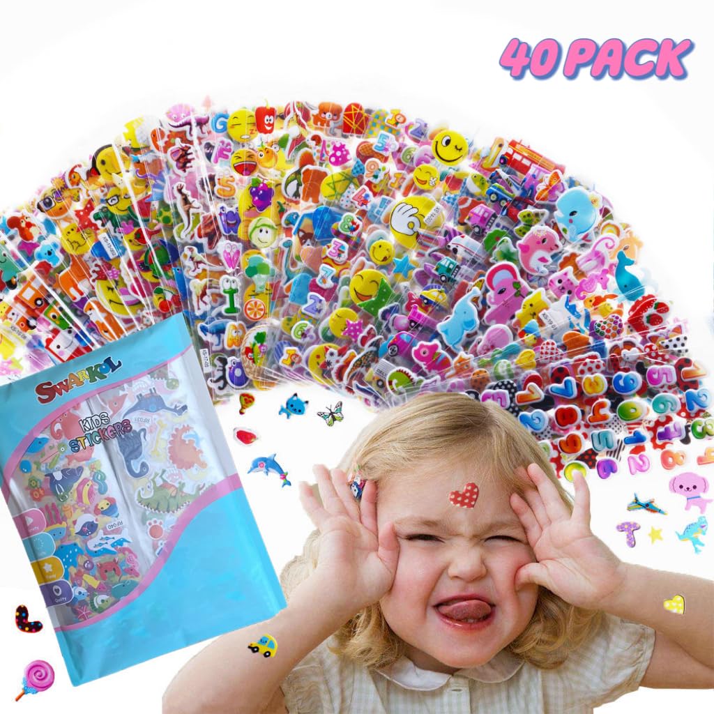 SWARKOL animals cars dinosaurs stars, varied themes for imagination