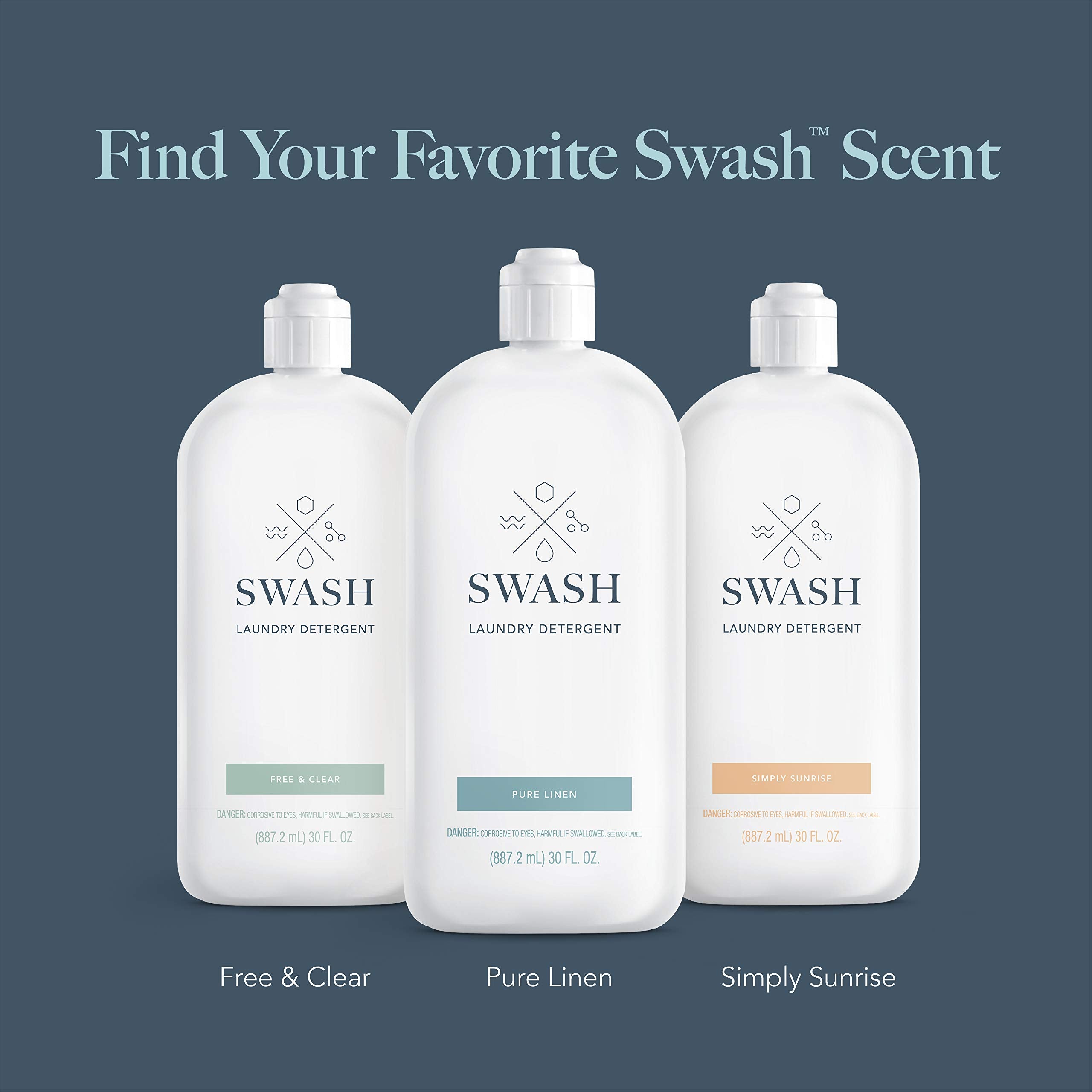 Swash fresh laundry scent conveys a familiar, welcoming fragrance after washing.
