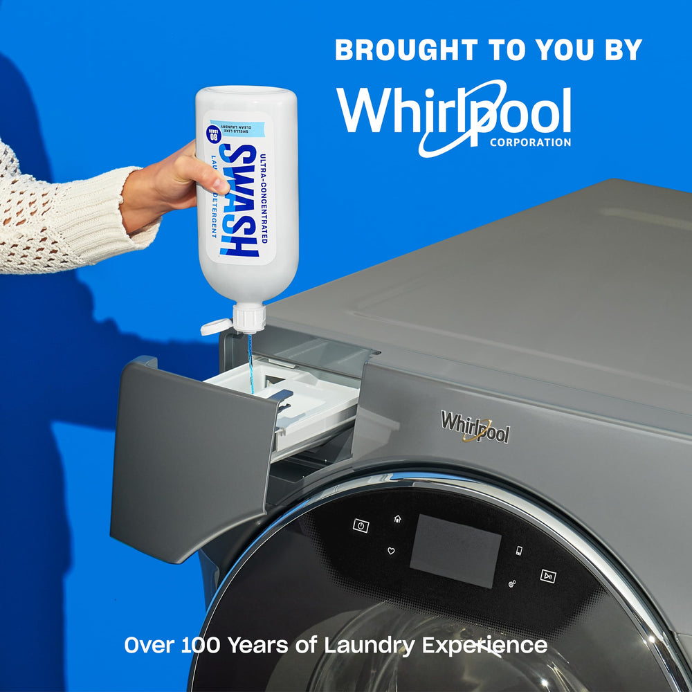 Swash large-load two-squeezes shows extra dosing for bigger laundry jobs.