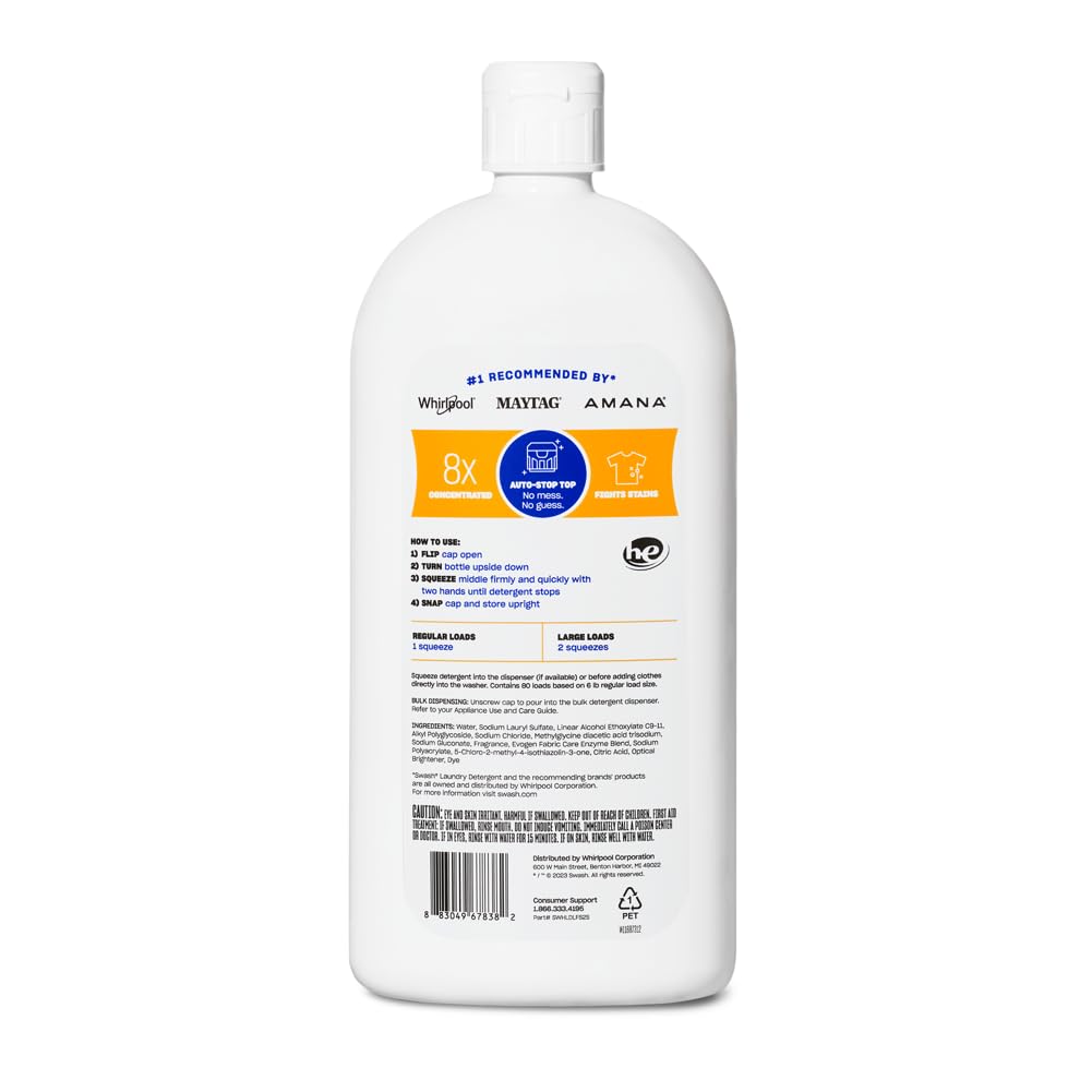 SWASH Smells Like Vacation bottle back shows usage tips and the auto-stop top feature.