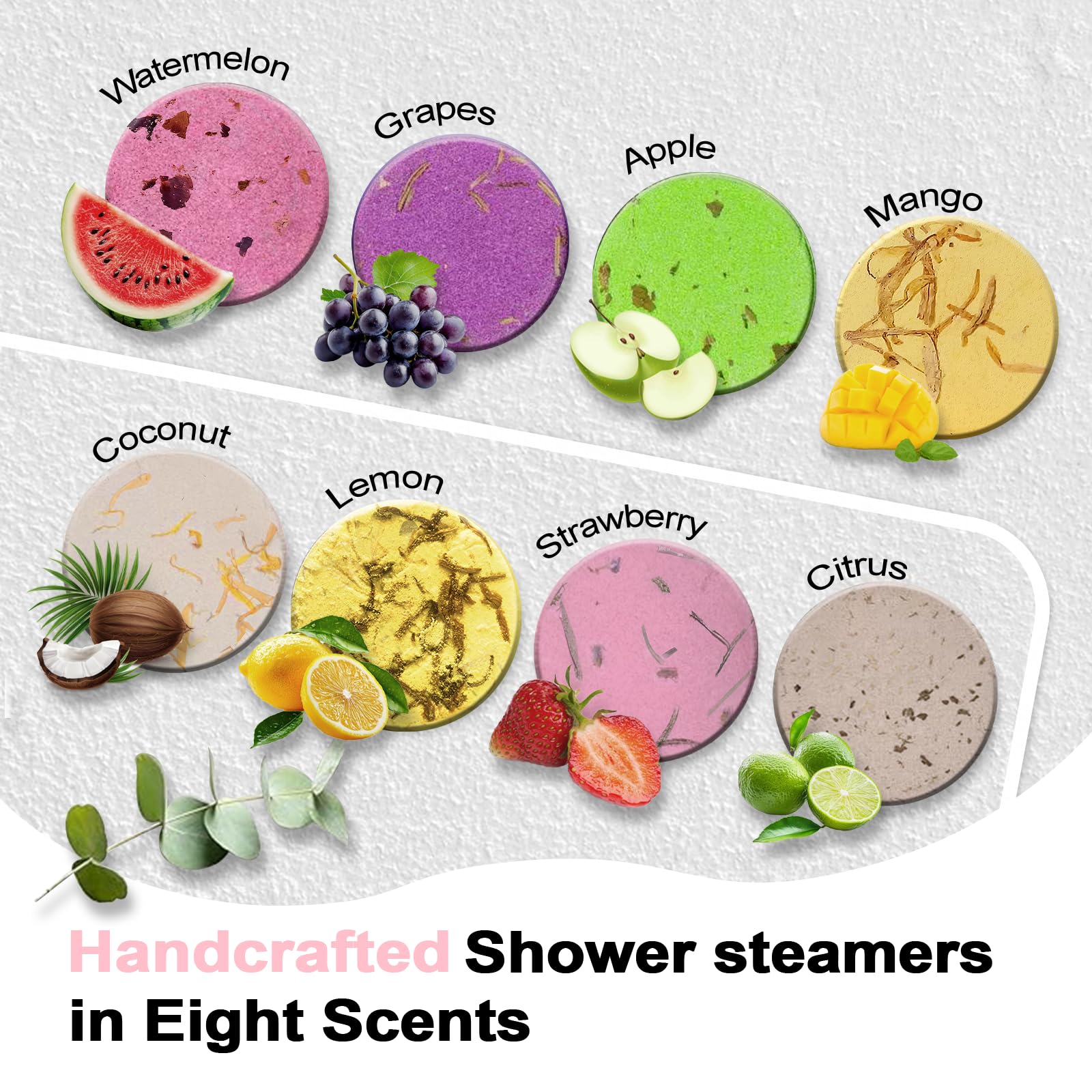 SWCANDY shower steamers variety colors display inviting aromas for mood-enhancing routines.