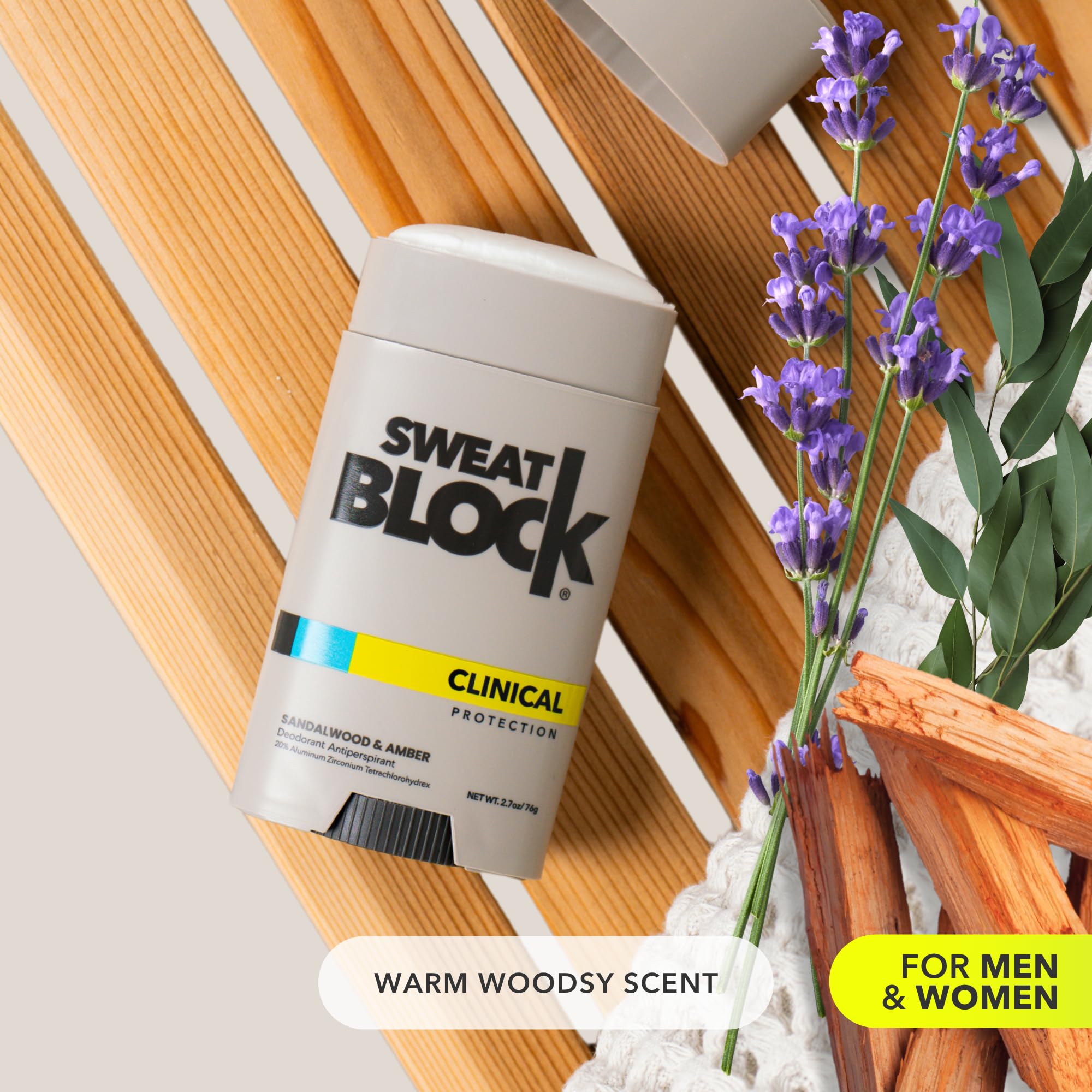 SweatBlock made in USA label highlighting safe, clean ingredients.