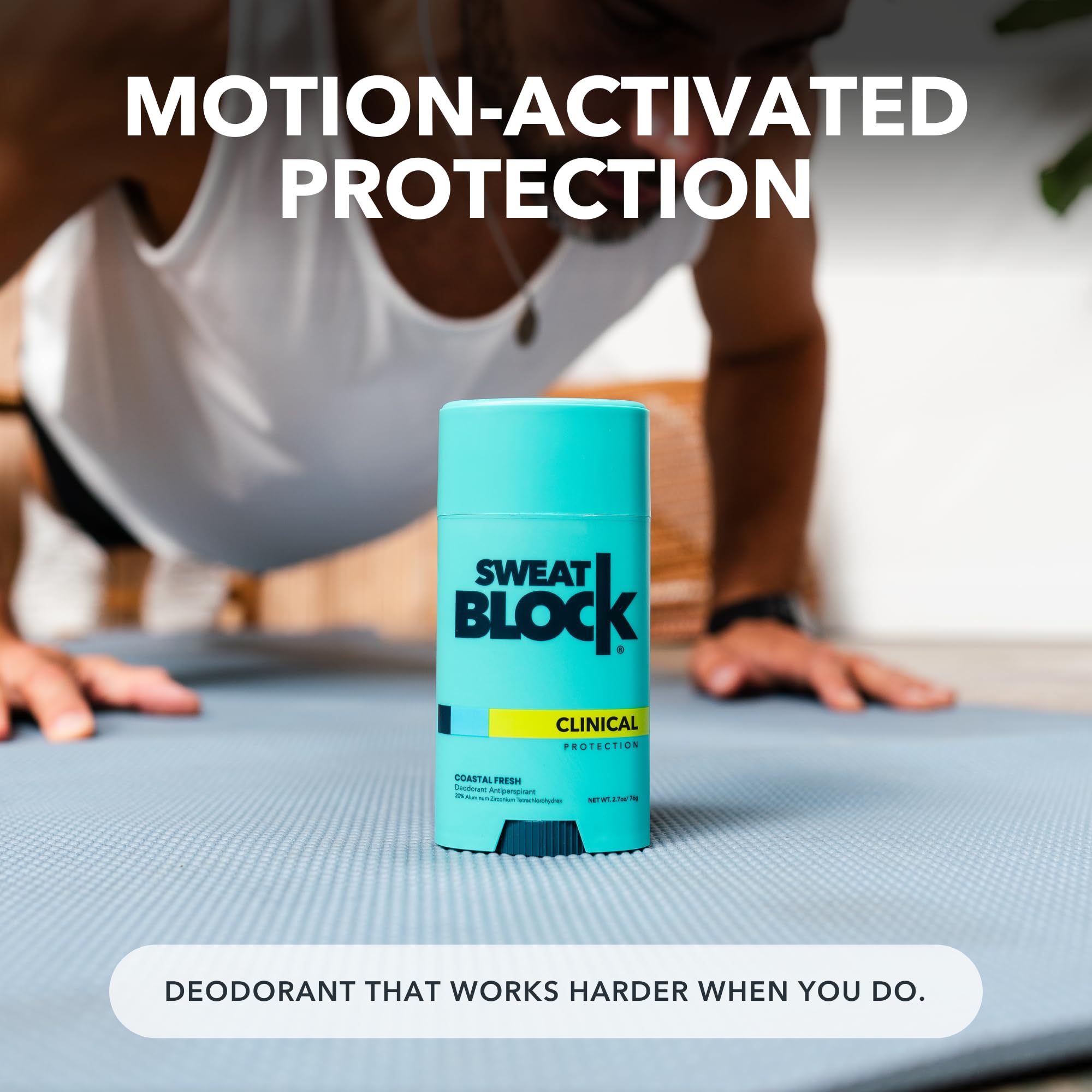 SweatBlock skin-friendly, pH-balanced formula close-up for comfort.