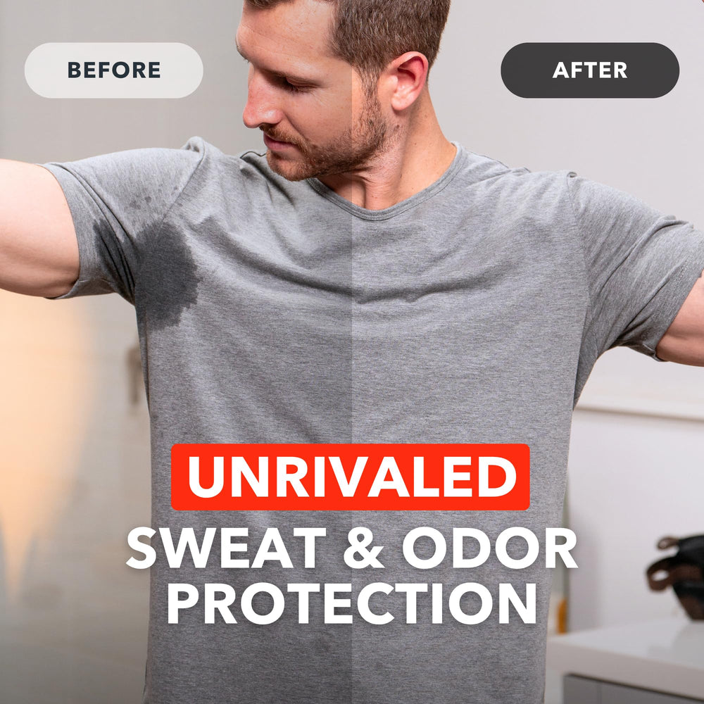 SweatBlock unscented-deodorant cap-closeup suggests odor control without fragrance.