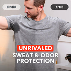SweatBlock unscented-deodorant cap-closeup suggests odor control without fragrance.