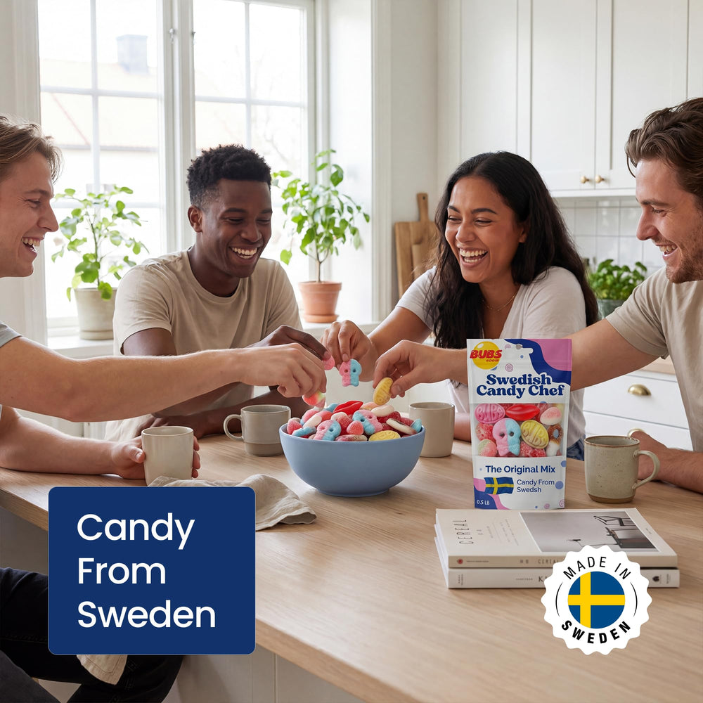 Swedish Candy Chef sour blue raspberry flavor with tangy notes.