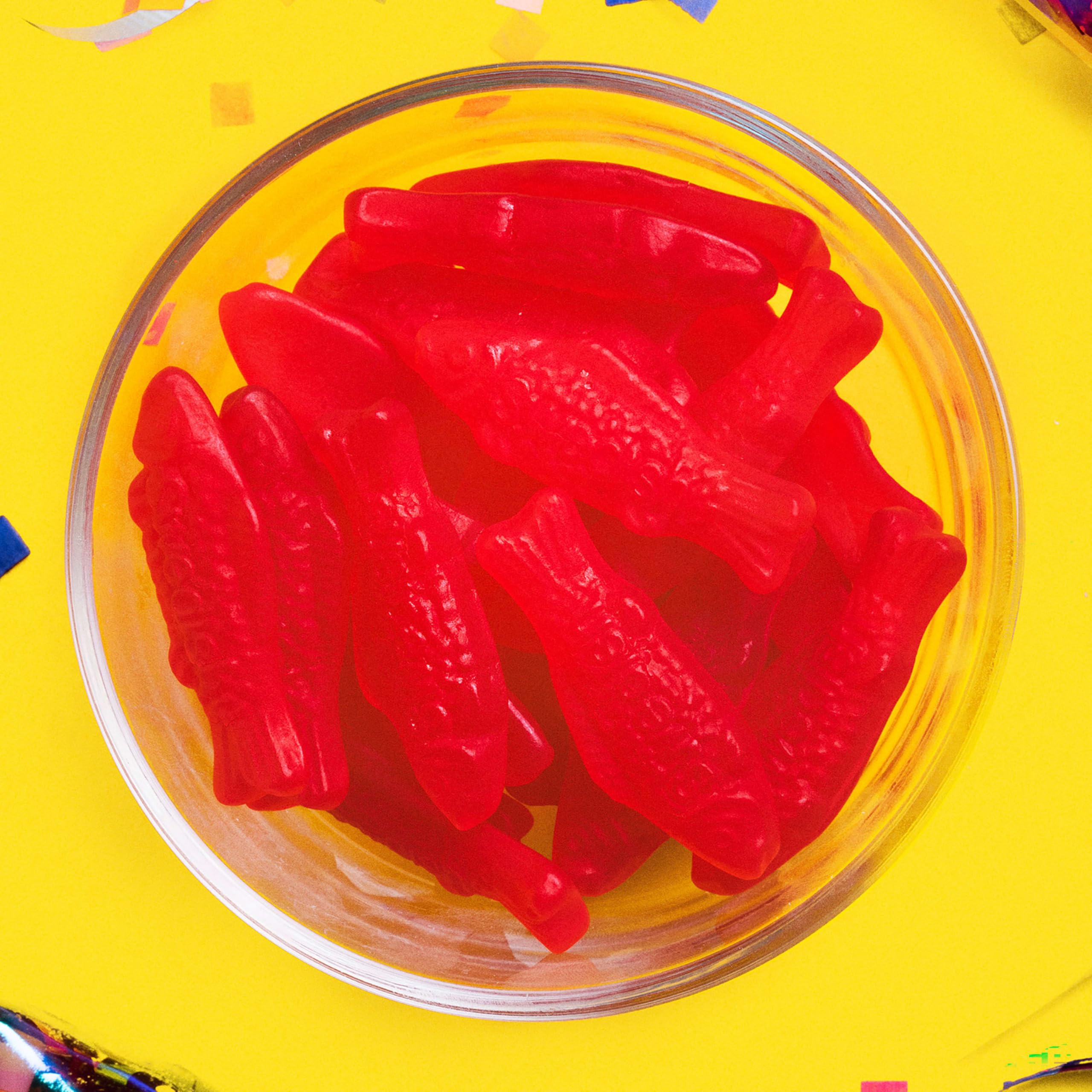 Swedish Fish brand packaging shot emphasizes iconic candy heritage.