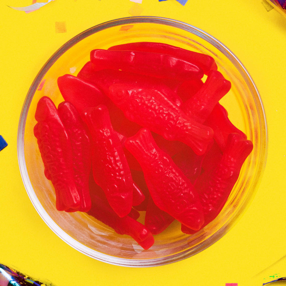 Swedish Fish brand packaging shot emphasizes iconic candy heritage.