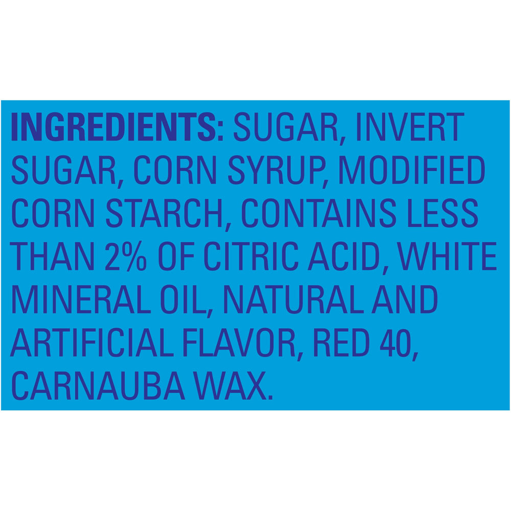 Close-up of Swedish Fish gummy piece highlighting soft, chewy texture and fruity flavor.