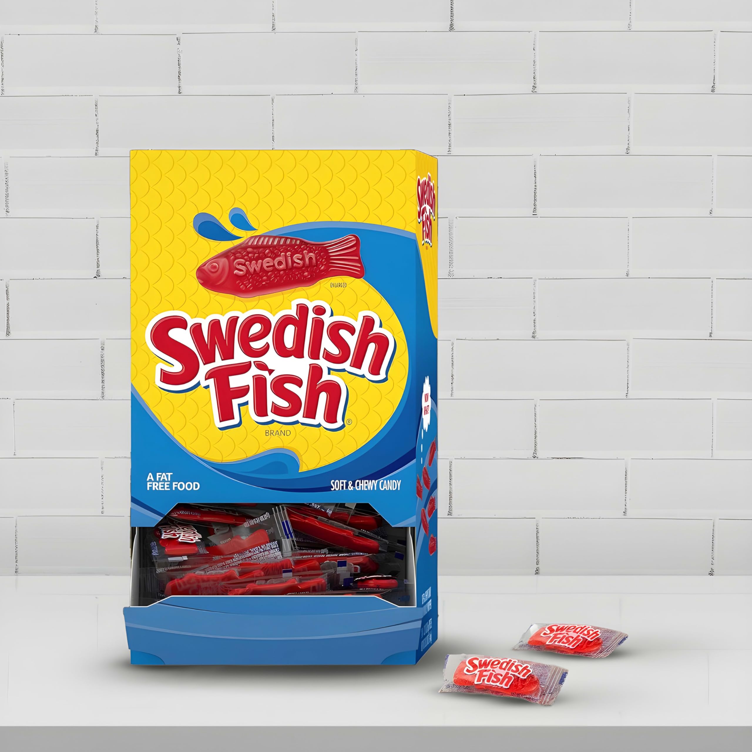 Holiday party favors with Swedish Fish perfect for gifting and sharing.