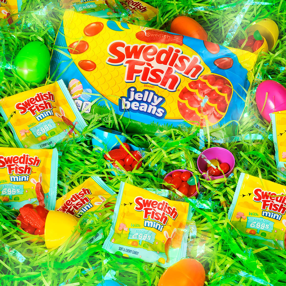 Red jelly beans highlight the fruit-forward twist on Easter candy.