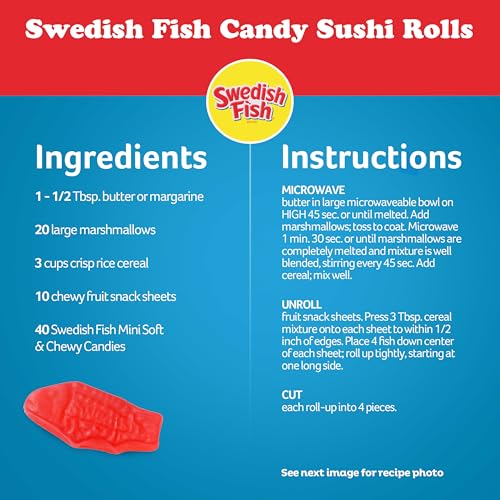 Swedish Fish Mini bulk bag stored in a backpack pocket for grab-and-go snacking