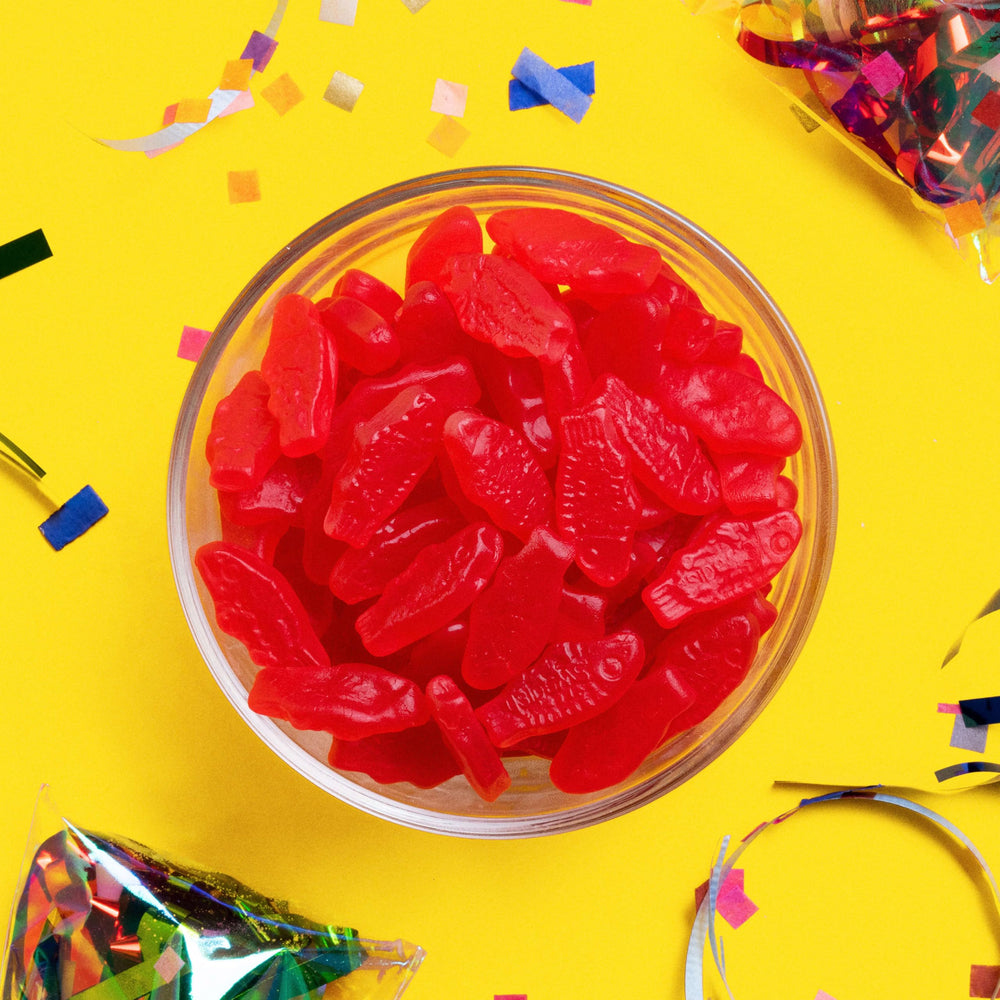 Swedish Fish Mini on office desk, a shareable desk-friendly treat