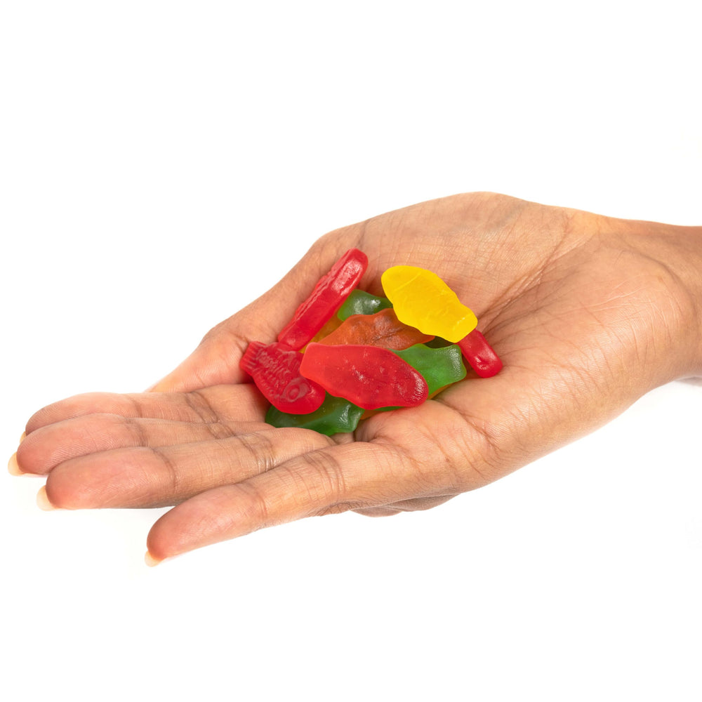 Swedish Fish mini packs fit desk, locker, or pantry storage
