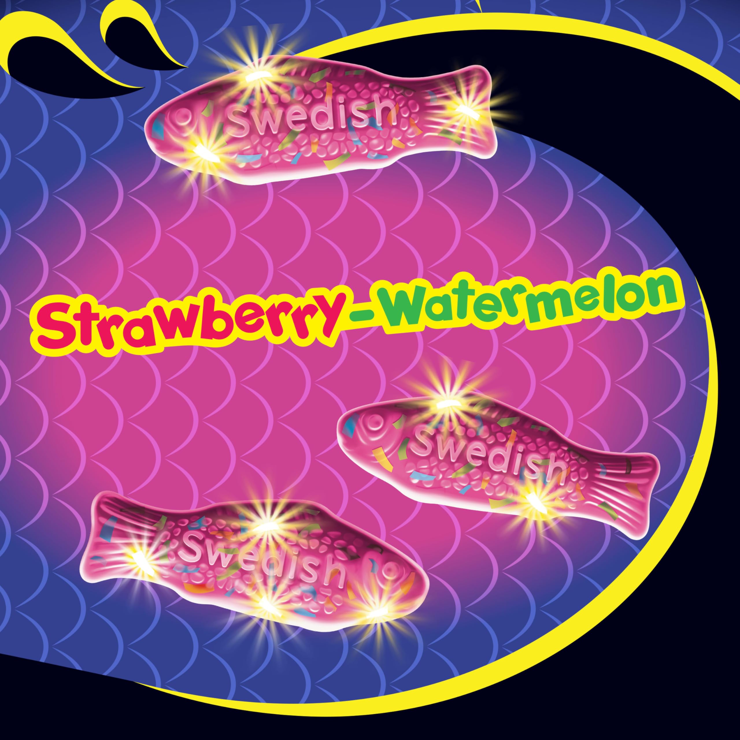 SWEDISH FISH Glow Ups soft chewy gummies for easy snacking