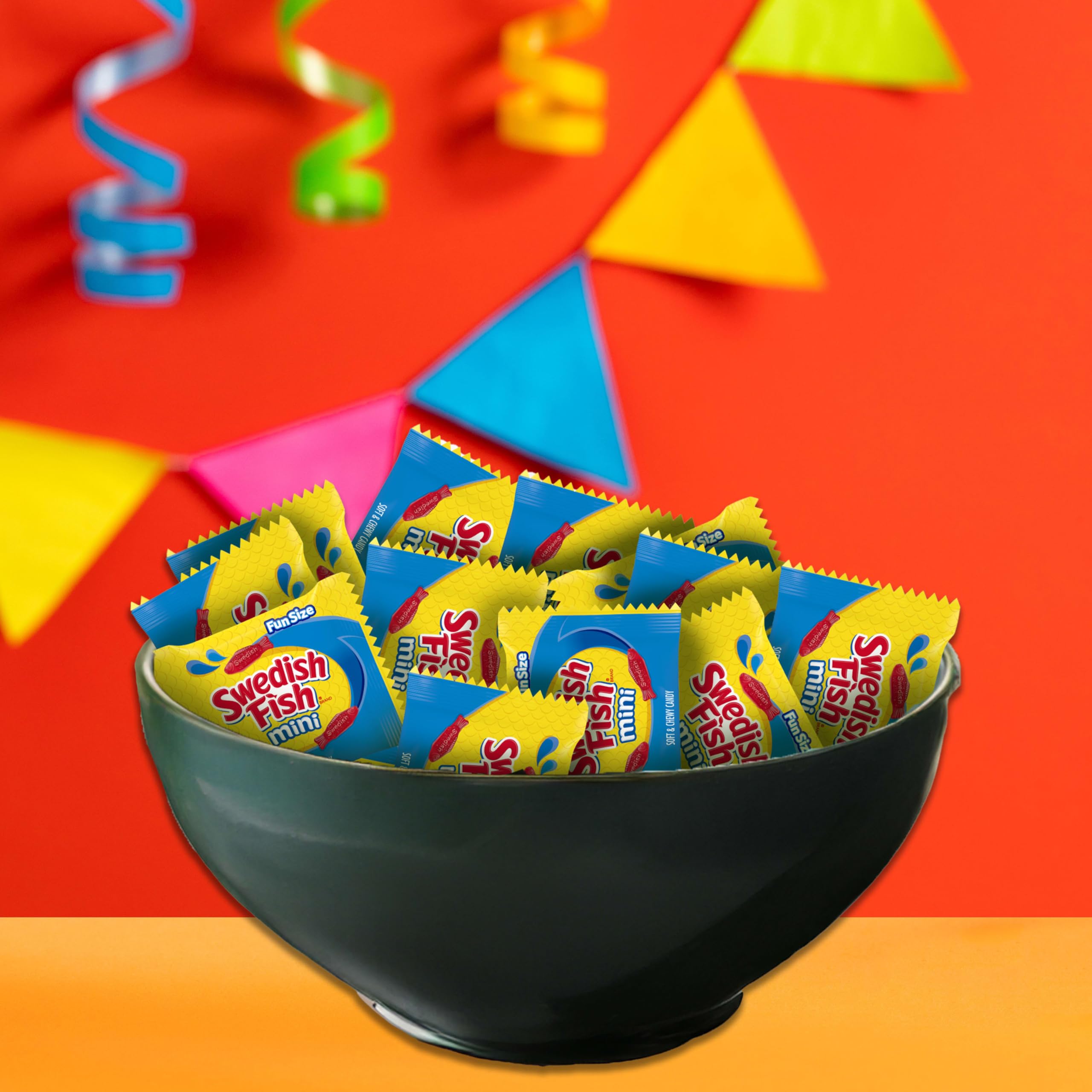 Swedish Fish Mini snack packs in a lunchbox for school snacks.