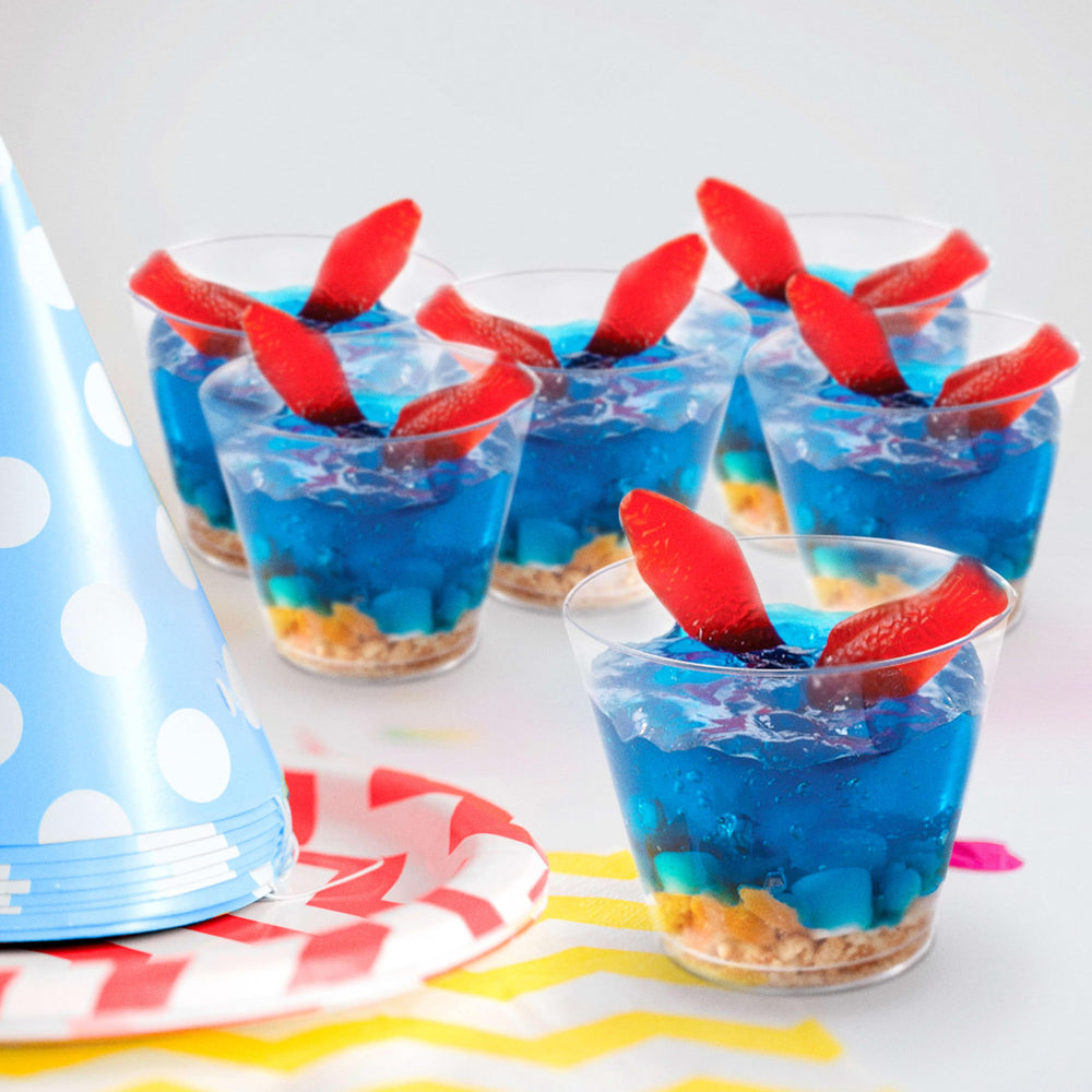 Swedish Fish party platter shot highlights crowd-pleasing candy choice.