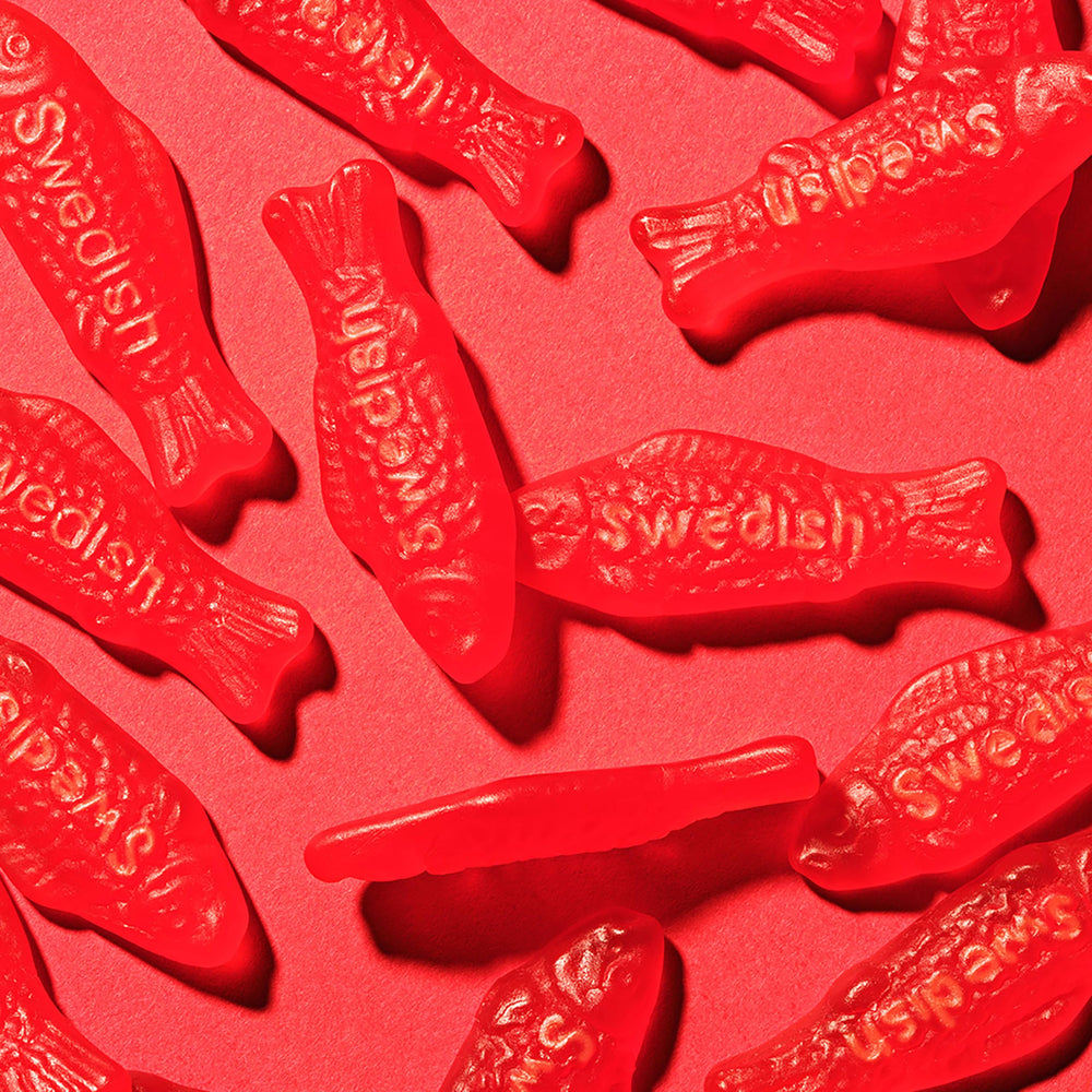 Swedish Fish snack-time collection scene suggests easy party-friendly treats.