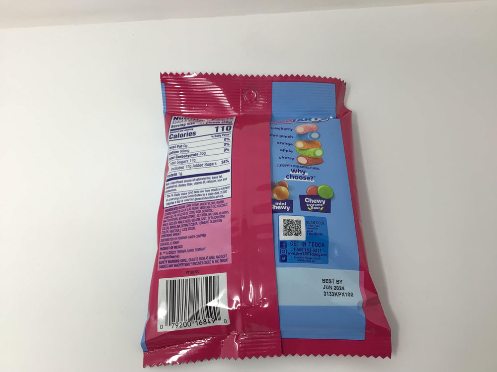SweeTARTS Mini Chewy Candy made in USA, signaling local production quality.