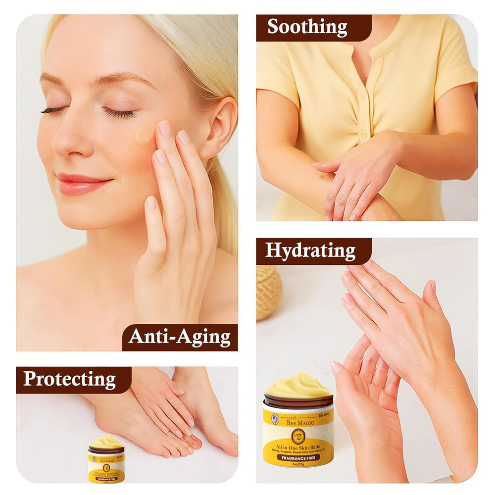Cuticles and nails moisturized with Sweet Bee Naturals balm.