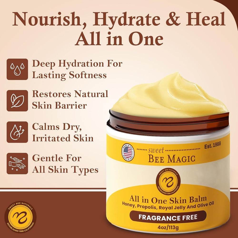 Sweet Bee Naturals honey and propolis-infused formula shown close-up.