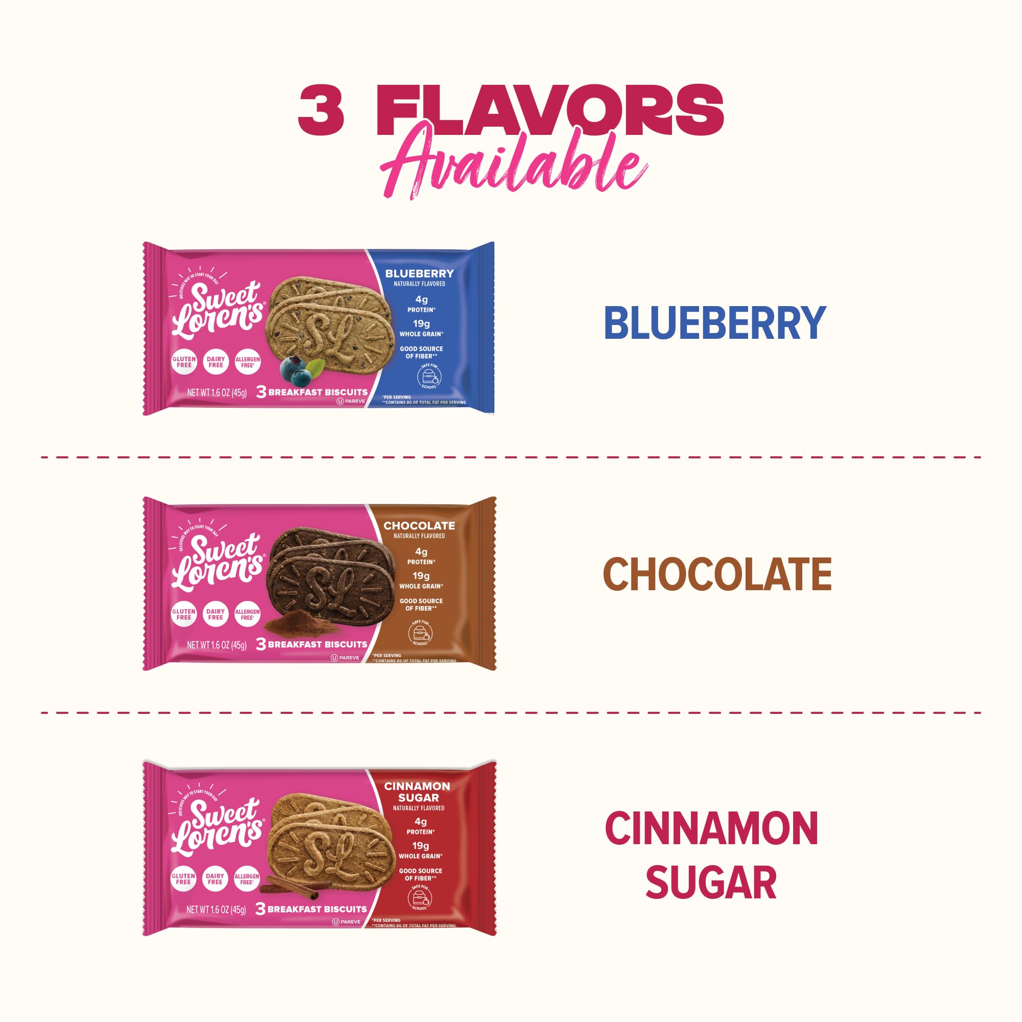 Sweet Loren's Cinnamon Sugar biscuits grab-and-go pack for busy days