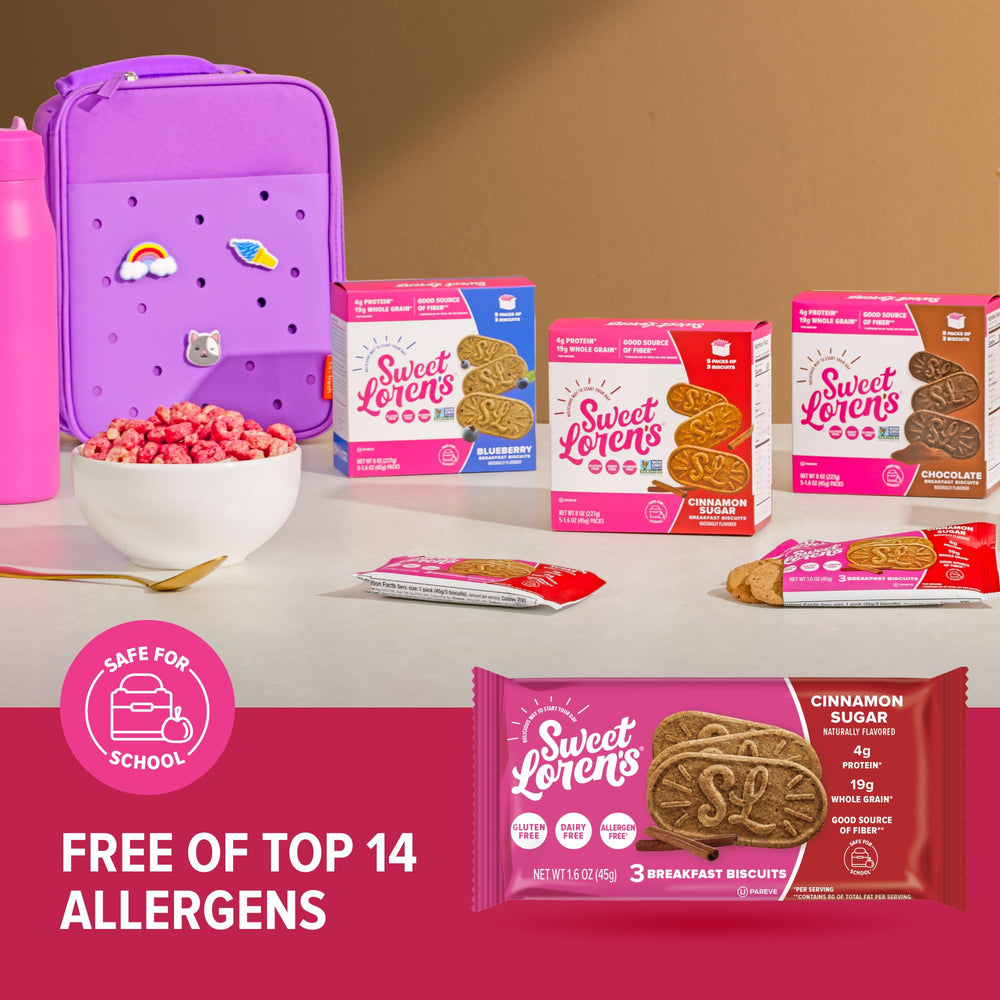 Sweet Loren's Cinnamon Sugar biscuits ideal for kids' snacks at school