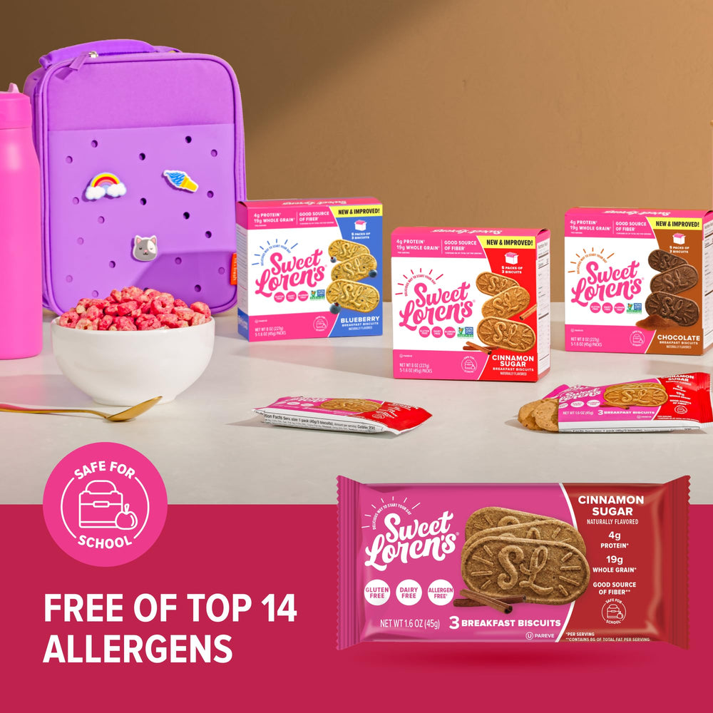 Sweet Loren’s kids' breakfast snack idea with yogurt and biscuits.