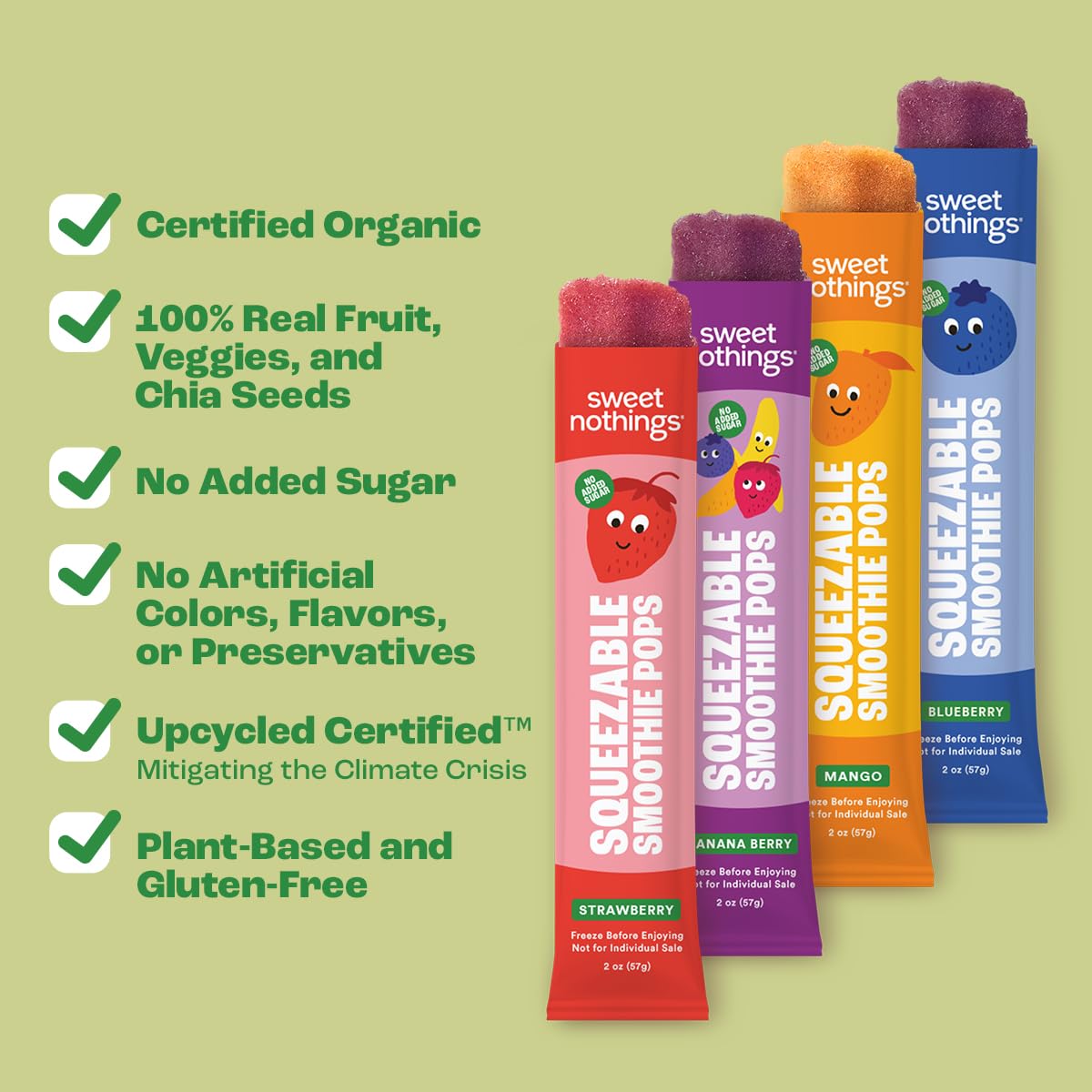 Sweet Nothings pineapple mango smoothie, tropical flavor kids love