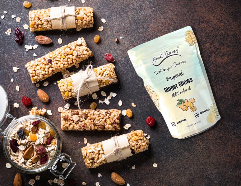 Travel pouch of Sweet Therapy Ginger Chews for moments on the move.