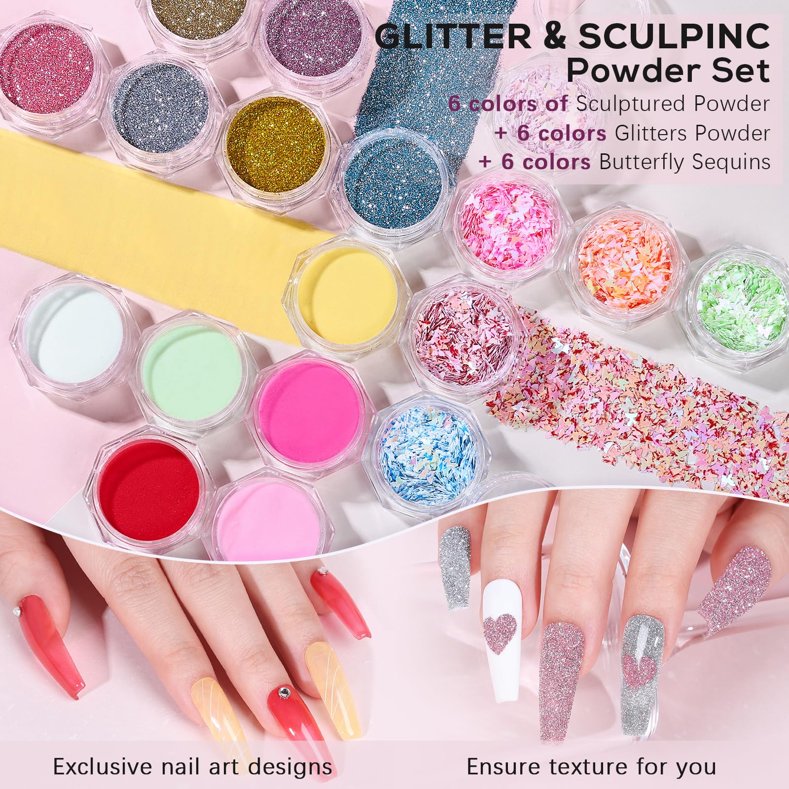 Sweet Trend top coat, glue, and remover set for finishing touches