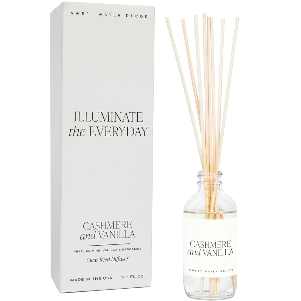 Sweet Water Decor cashmere vanilla diffuser bottle adds subtle warmth to any room