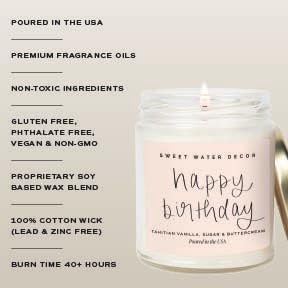 Sweet Water Decor Vanilla Buttercream scent enhances cozy home gatherings.
